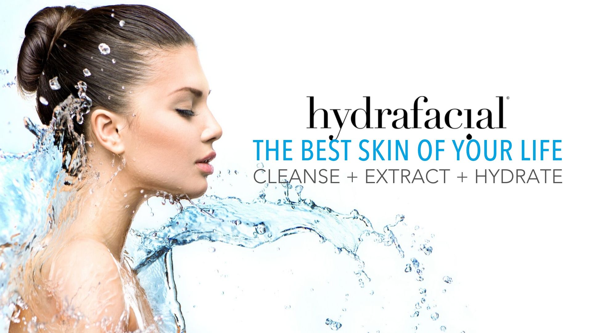 Woman with clear and hydrated skin from hydrafacial at Shore Medical Aesthethics.